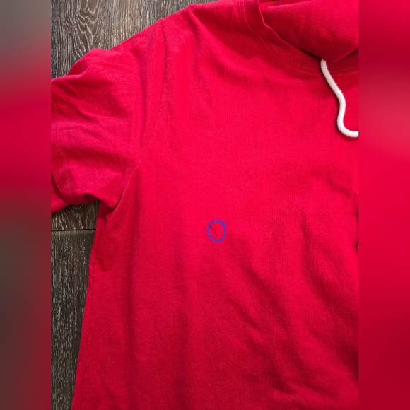 Red Off-White red Sweatshirt with Diagonal Sleeve Design size M - Picture 12 of 15